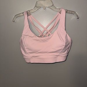 Pink lululemon racer back sports bra